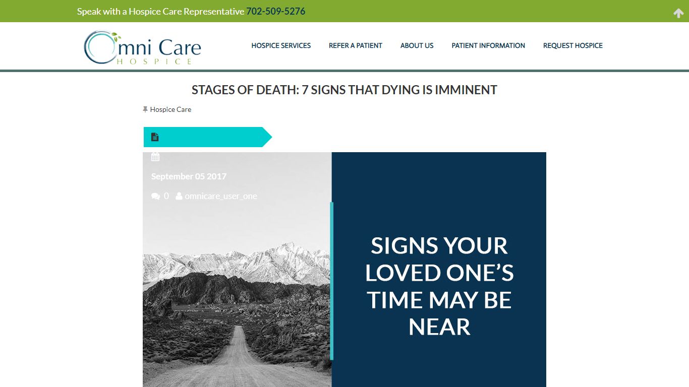Stages of Death: 7 Signs That Dying Is Imminent - Omni Care Hospice